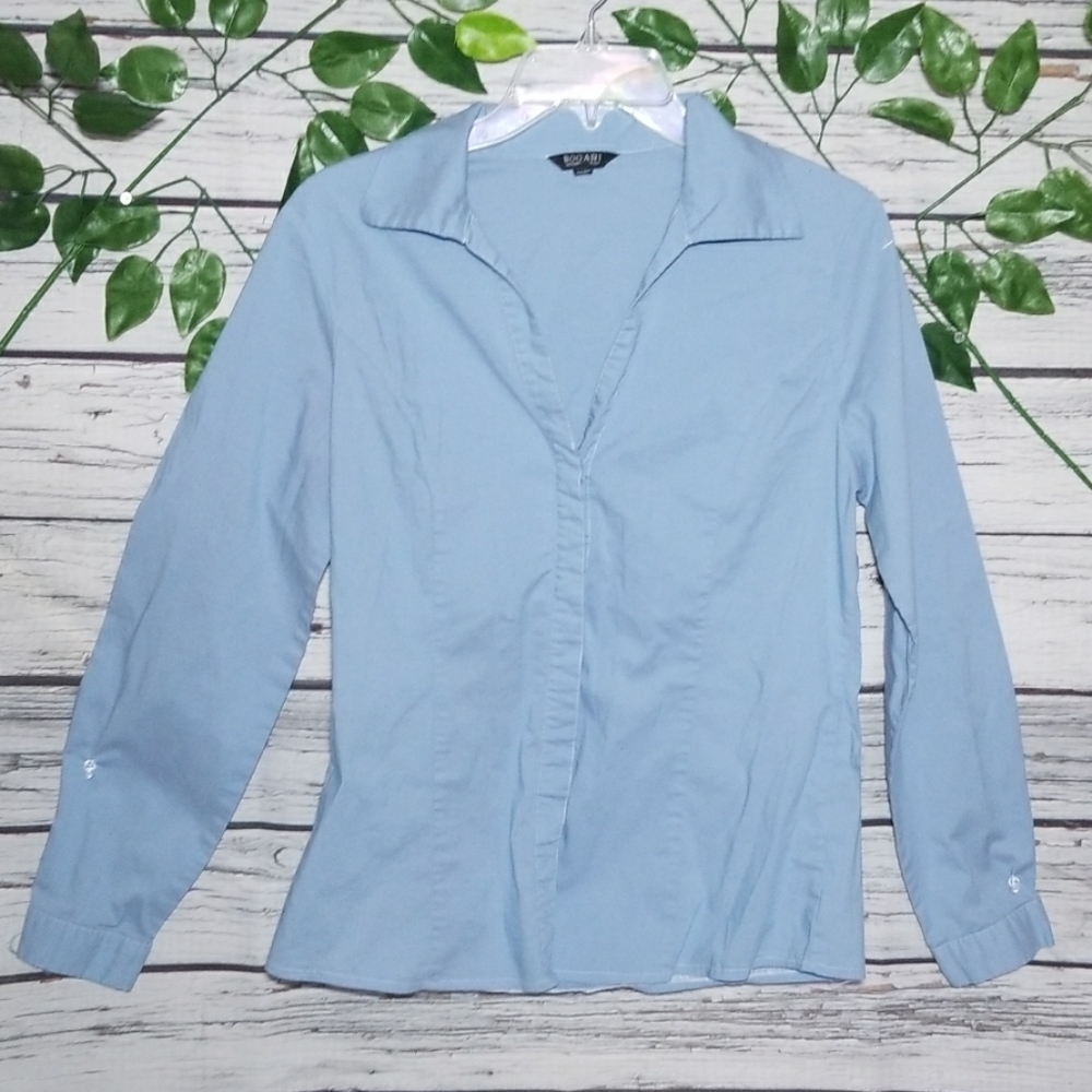 Bogari button down collared women tapered shirt Sm